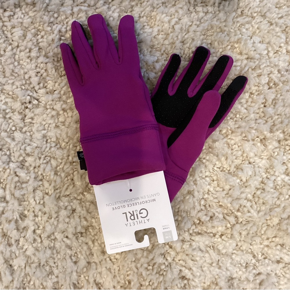 Athleta Girl Purple Gloves